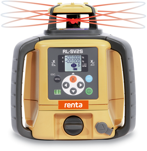 Tvafallslaser-inkl-mottagar och stativ